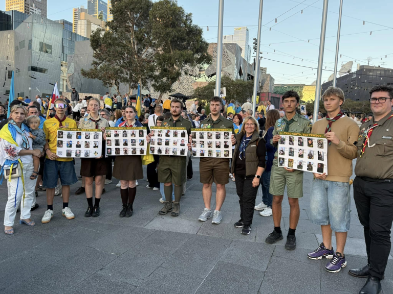 Plastuny around Australia acknowledge 3 years of the full-scale invasion of Ukraine